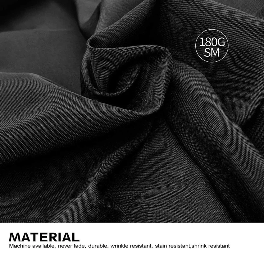 Black Tablecloths — Set of 3