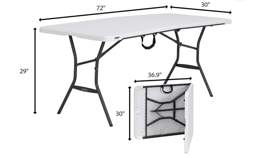 White Folding Table